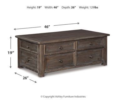 Wyndahl Coffee Table with Lift Top (116.84cm x 65.7352cm)