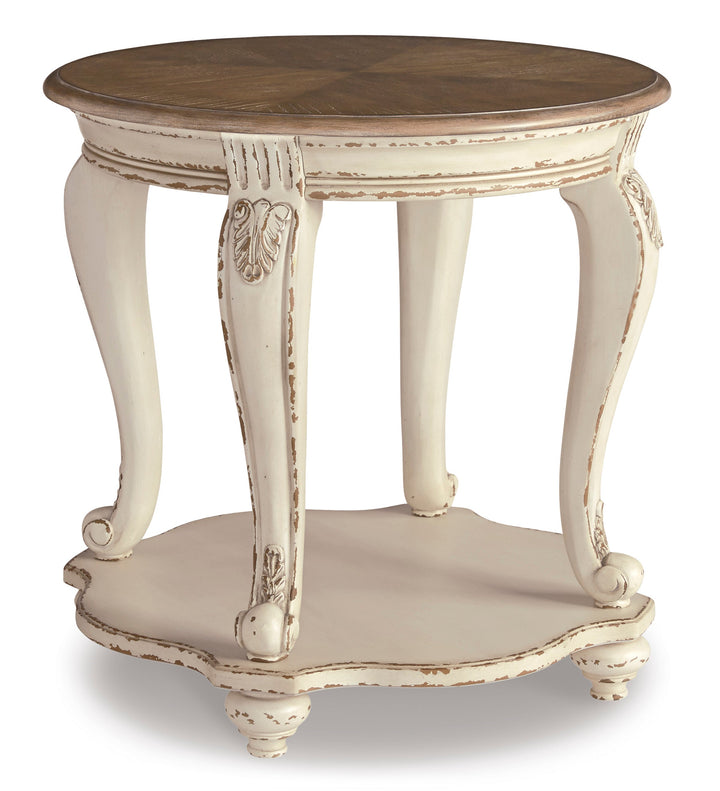Realyn Oval Table Set With TV Stand