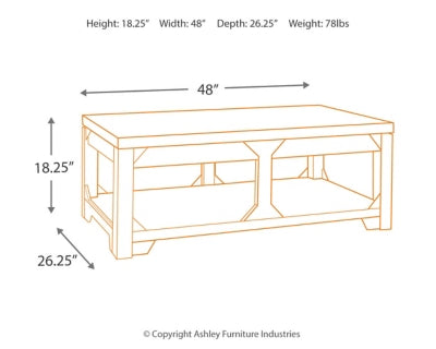 lift top cocktail table (121.61 cm x 66.04cm)