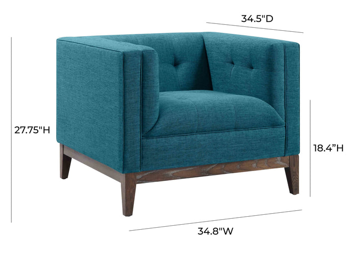 GAVIN BLUE LINEN CHAIR