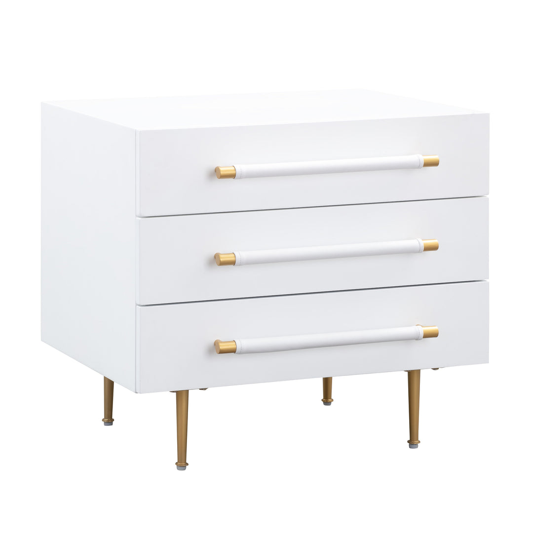 Trident White Nightstand