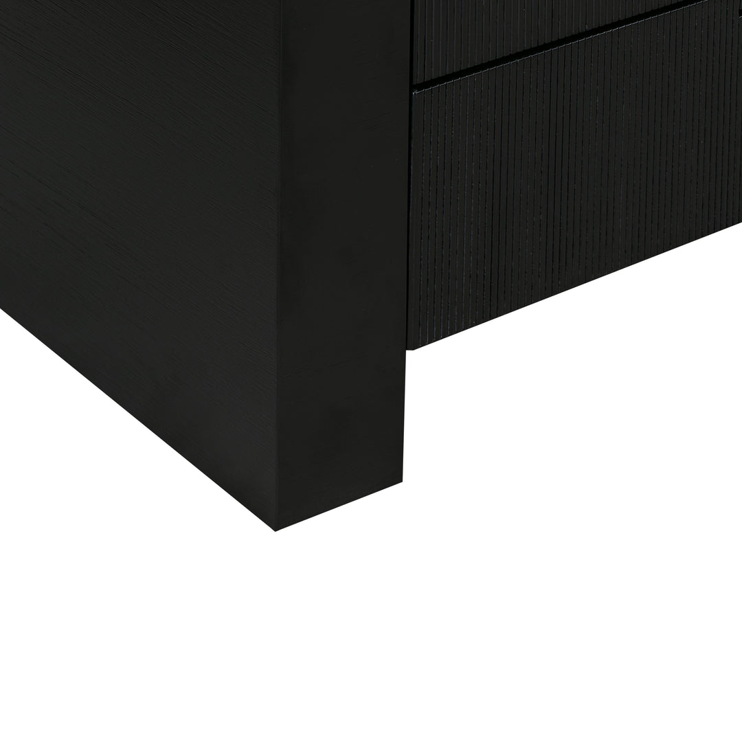 Hump 6 Drawer Black Dresser