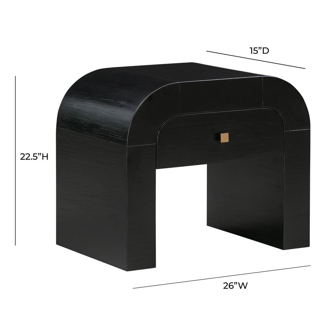 Hump Black Nightstand