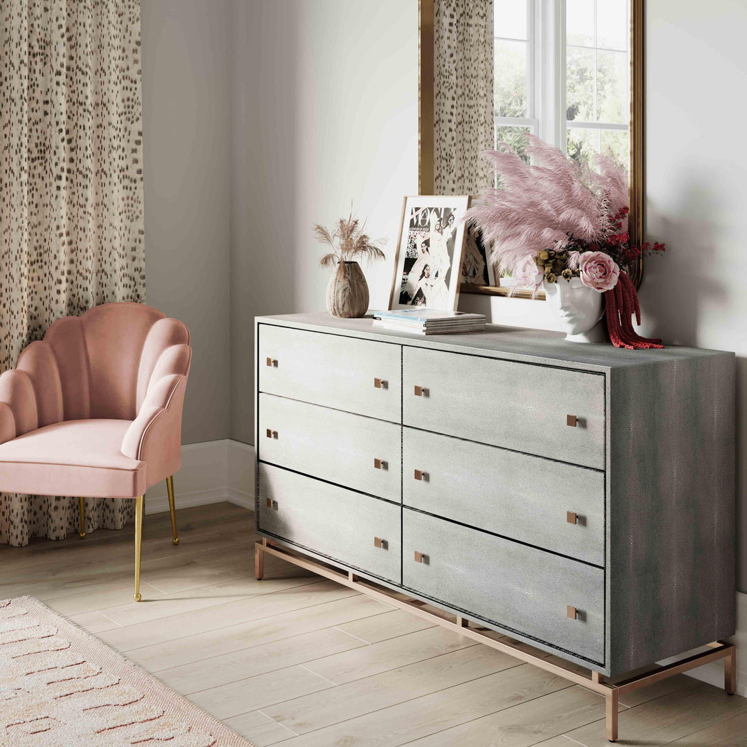 Pesce Shagreen 6 Drawer Dresser