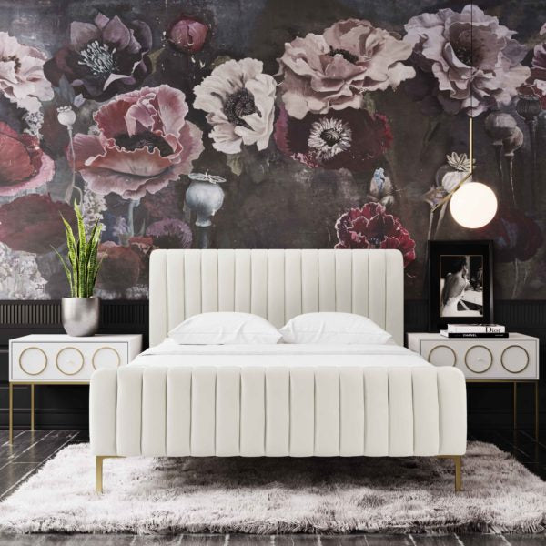 Angela Cream Bed in Queen