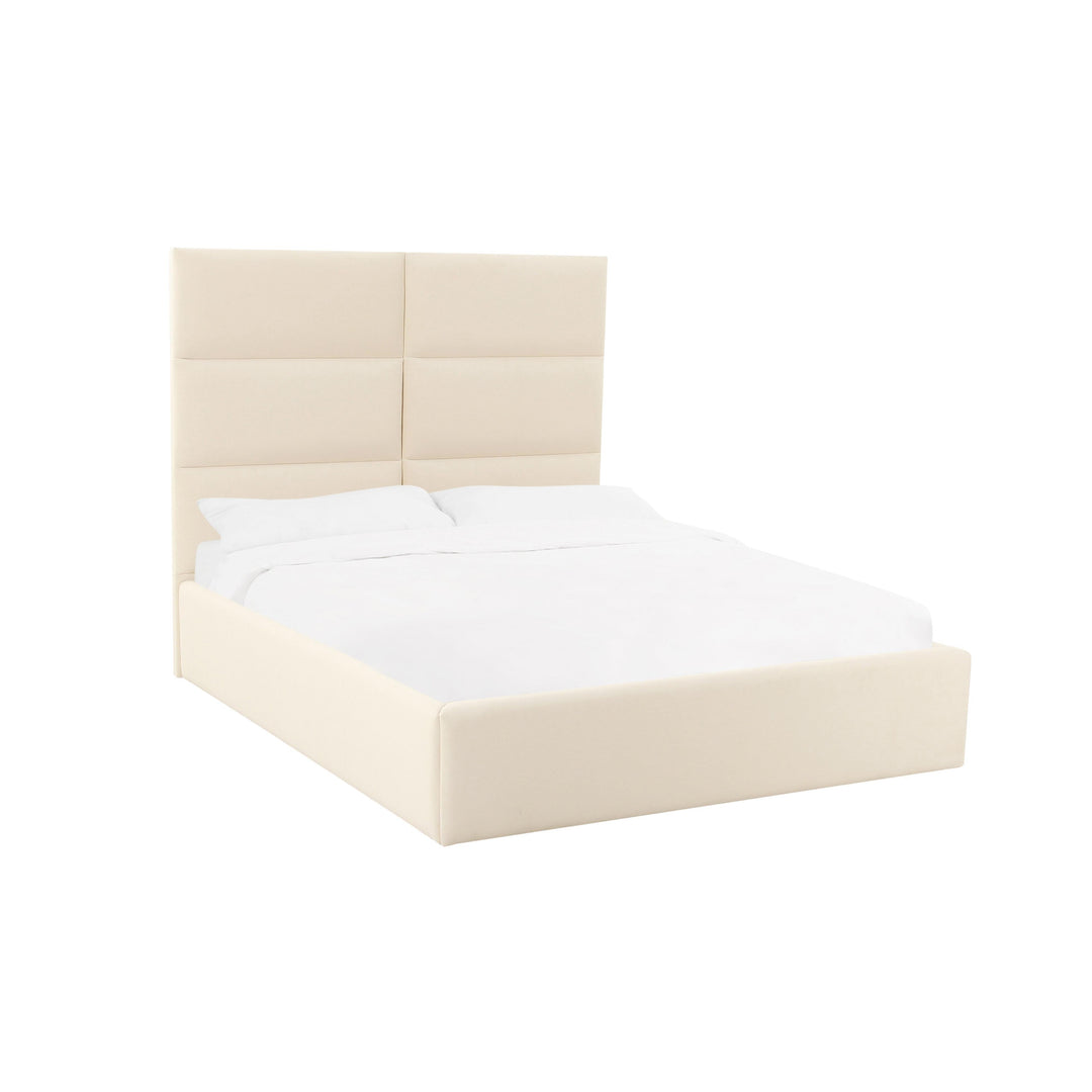 Eliana Cream Velvet King Bed