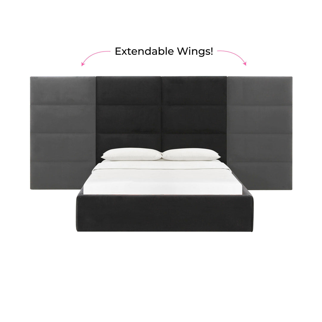 Eliana Black Velvet Queen Wings (Set of 2)