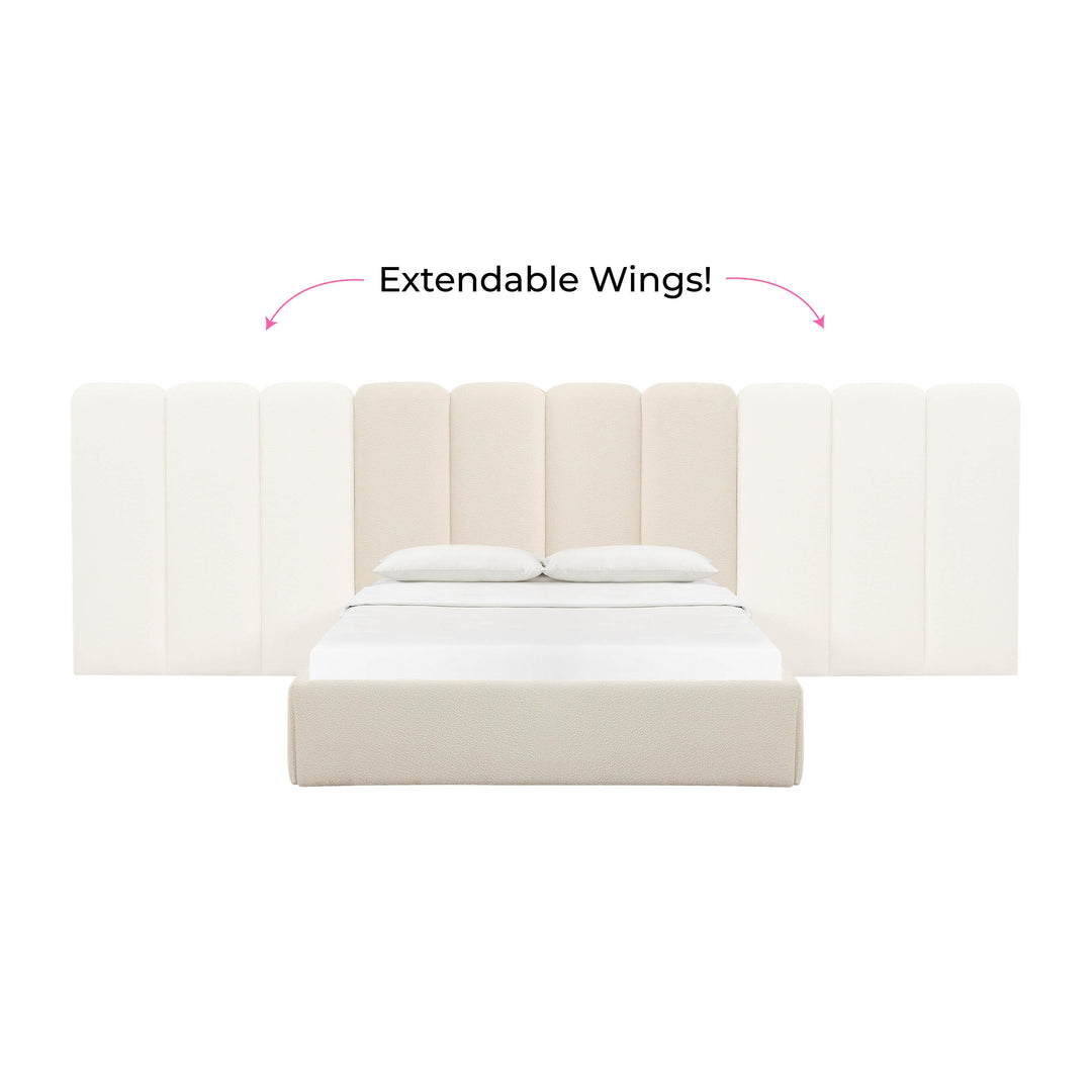 Palani Cream Boucle Wings - Queen or King (Set of 2)