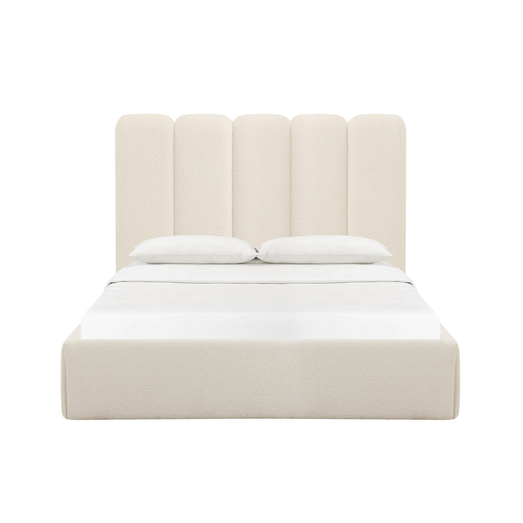 Palani Cream Boucle Queen Bed