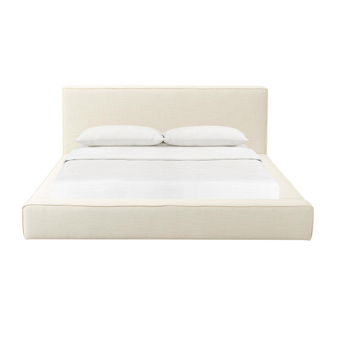 Olafur Cream Linen King Bed