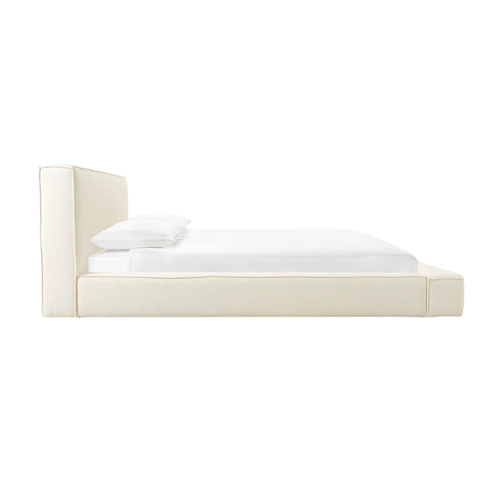 Olafur Cream Linen King Bed