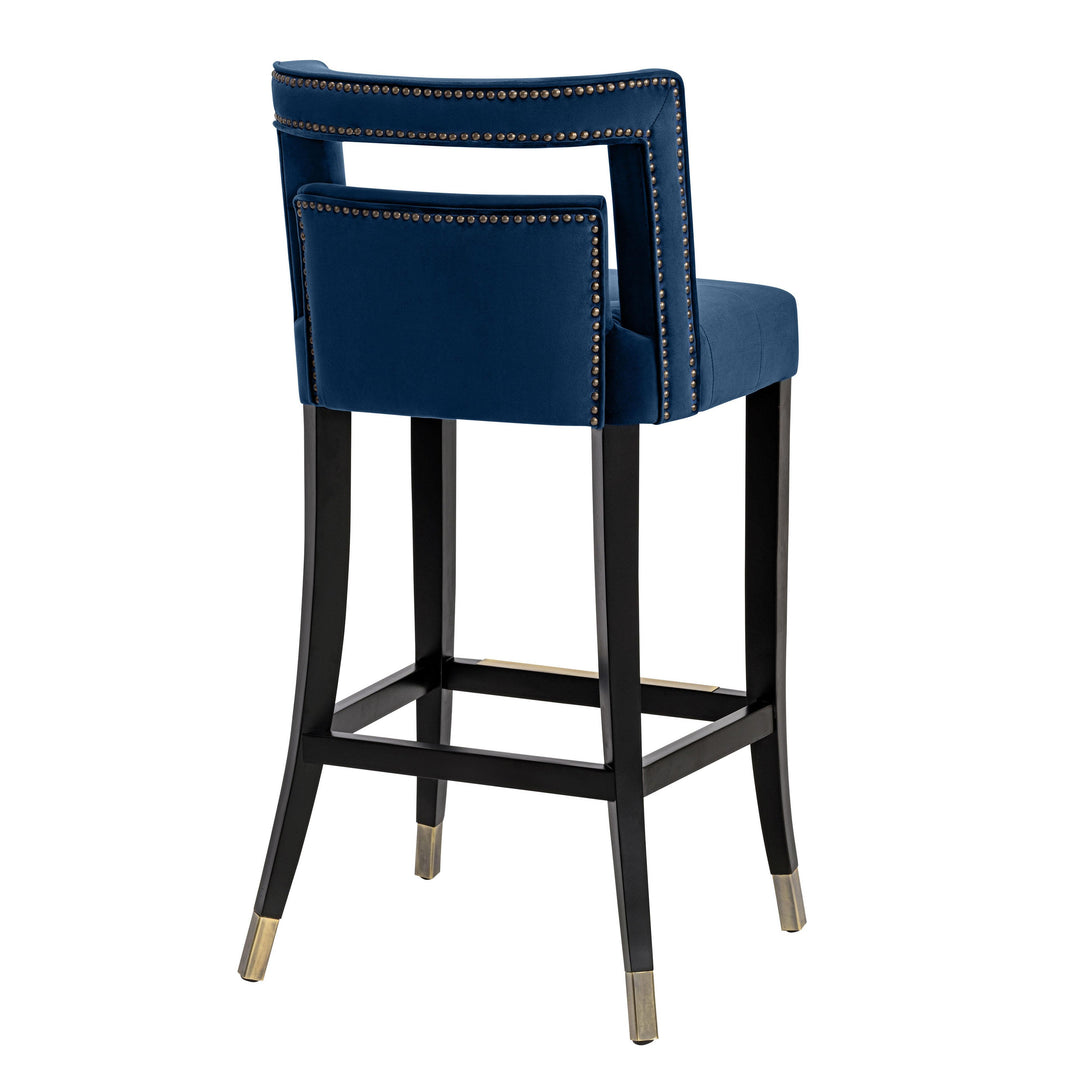 Hart Navy Velvet Counter Stool