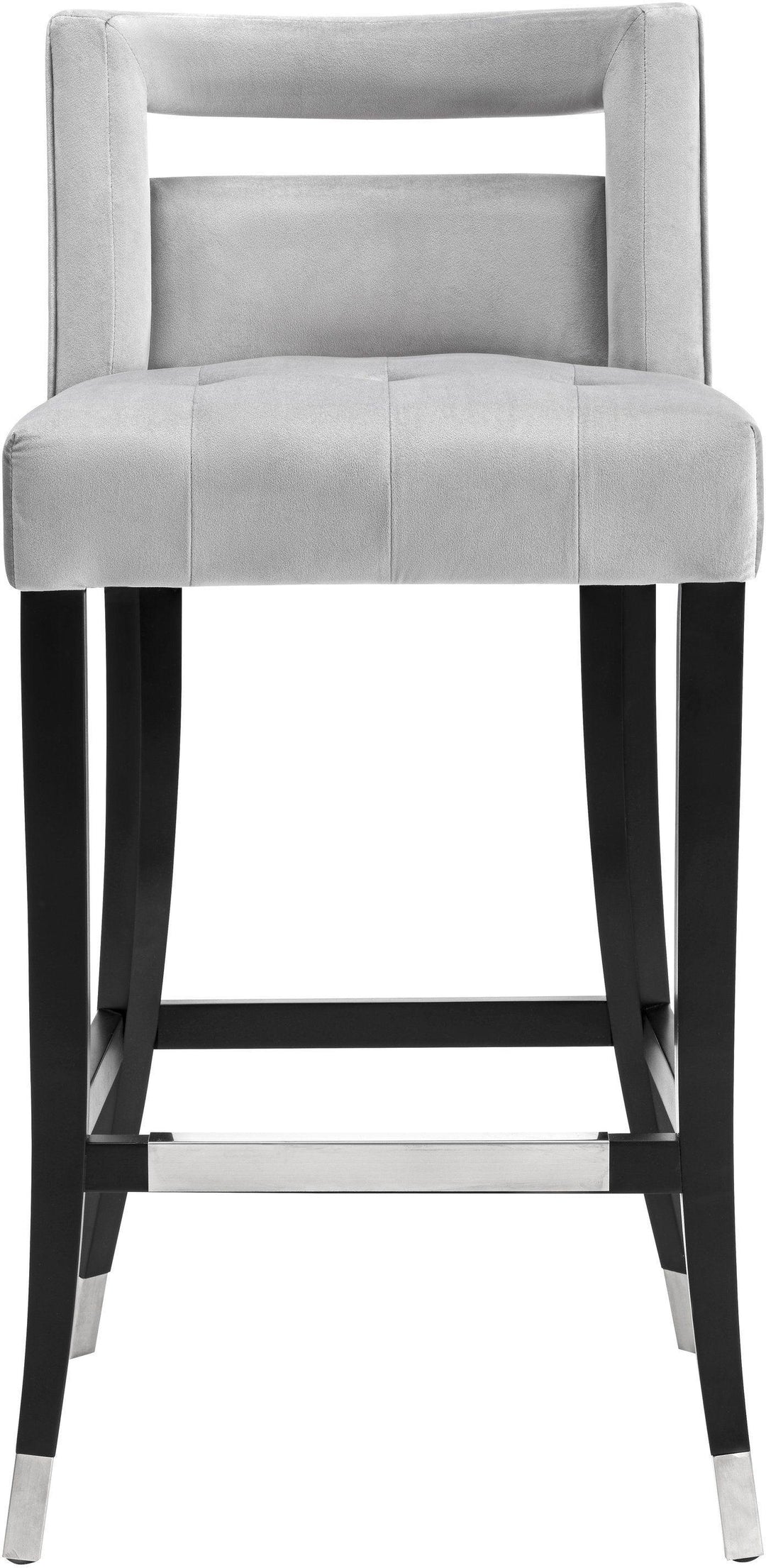 Hart Grey Velvet Bar Stool