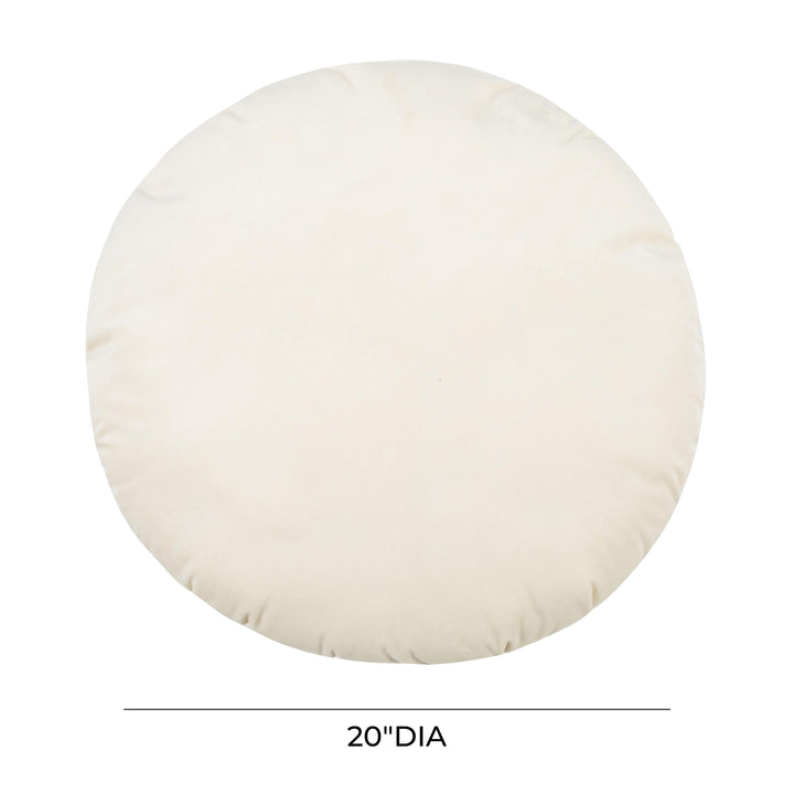 Potter 20" Cream Velvet Pillow