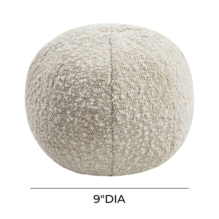 Boba 9" Beige BouclÃ© Pillow