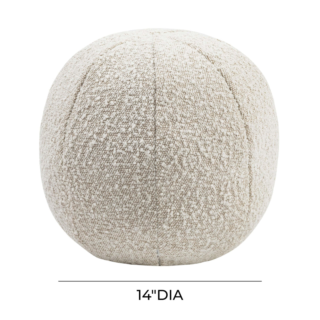 Boba 14" Beige BouclÃ© Pillow