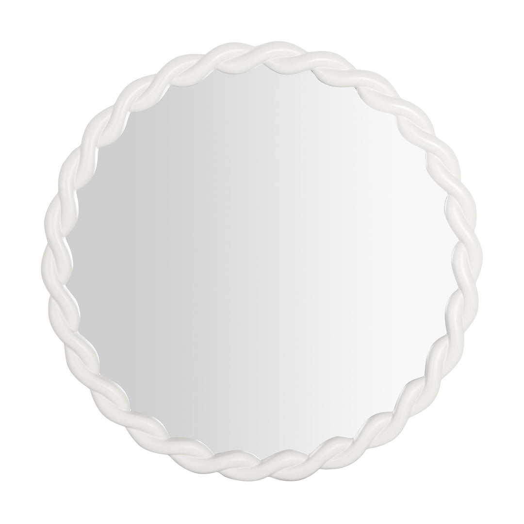 Agnes Cream Round Mirror