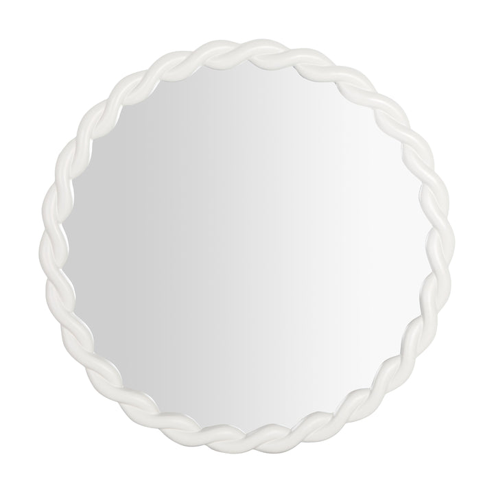 Agnes Cream Round Mirror