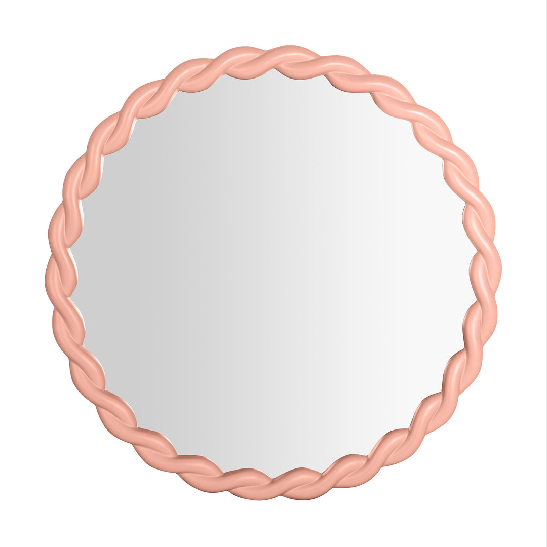 Agnes Mauve Round Mirror