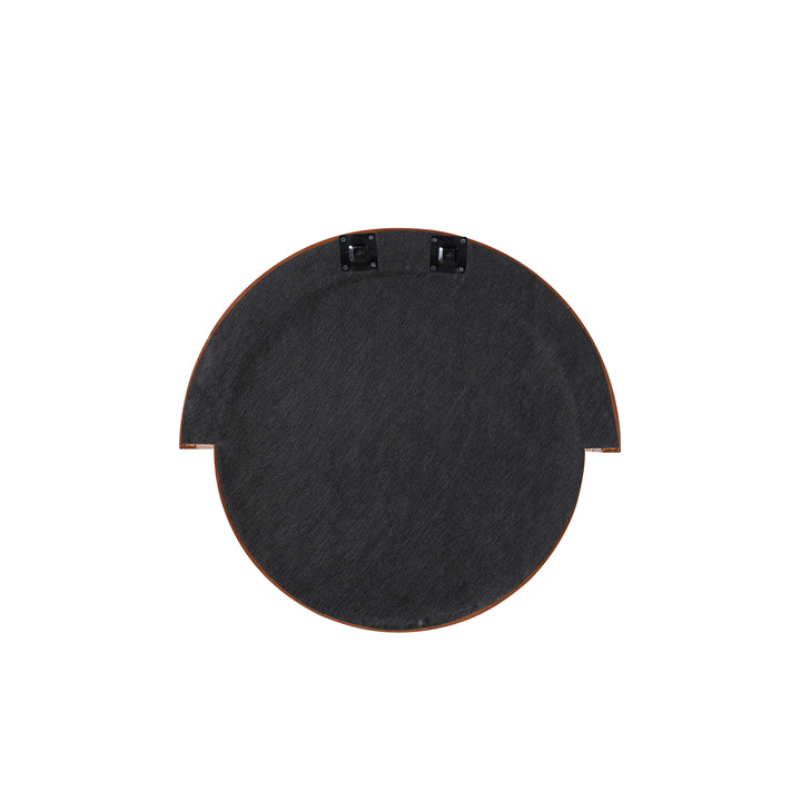 Lally Terracotta Velvet Round Wall Mirror