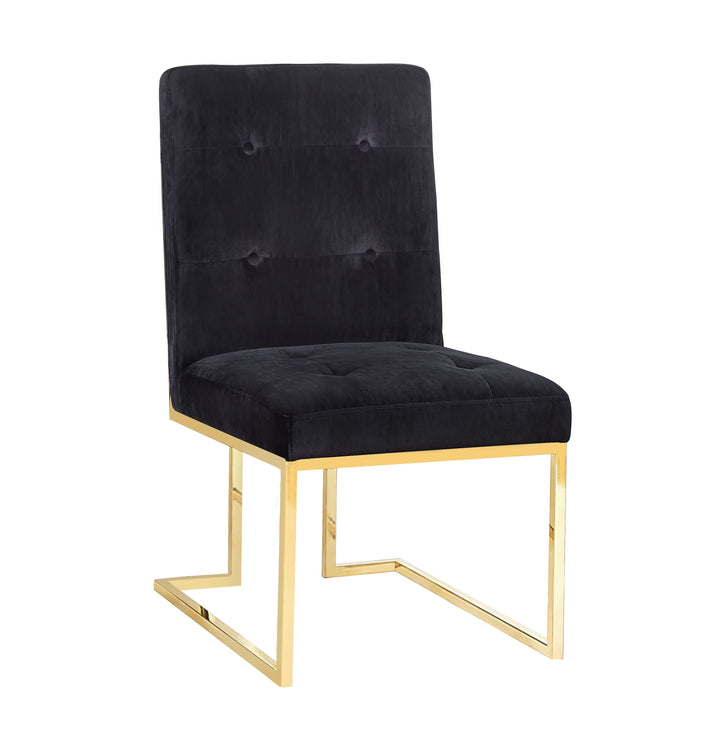 AKIKO BLACK VELVET CHAIR