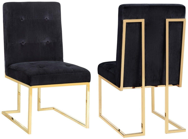 AKIKO BLACK VELVET CHAIR