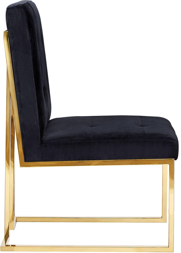 AKIKO BLACK VELVET CHAIR