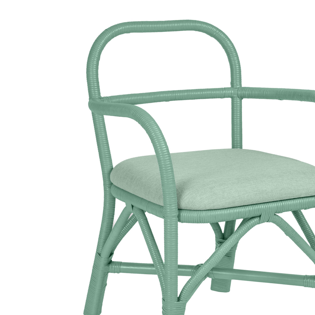 Ginny Green Rattan Dining Chair