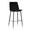 Evora Black Velvet Counter Stool (Set of 2)