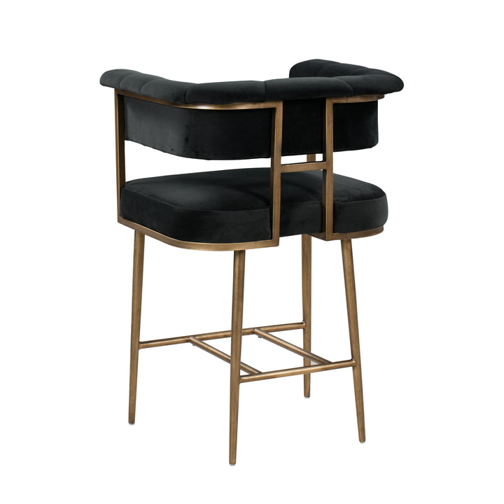 Astrid Grey Velvet Counter Stool