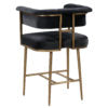 Astrid Grey Velvet Bar Stool