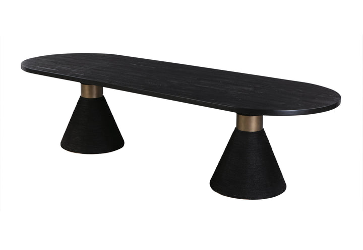 Rishi Black Rope Oval Table