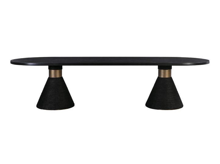 Rishi Black Rope Oval Table