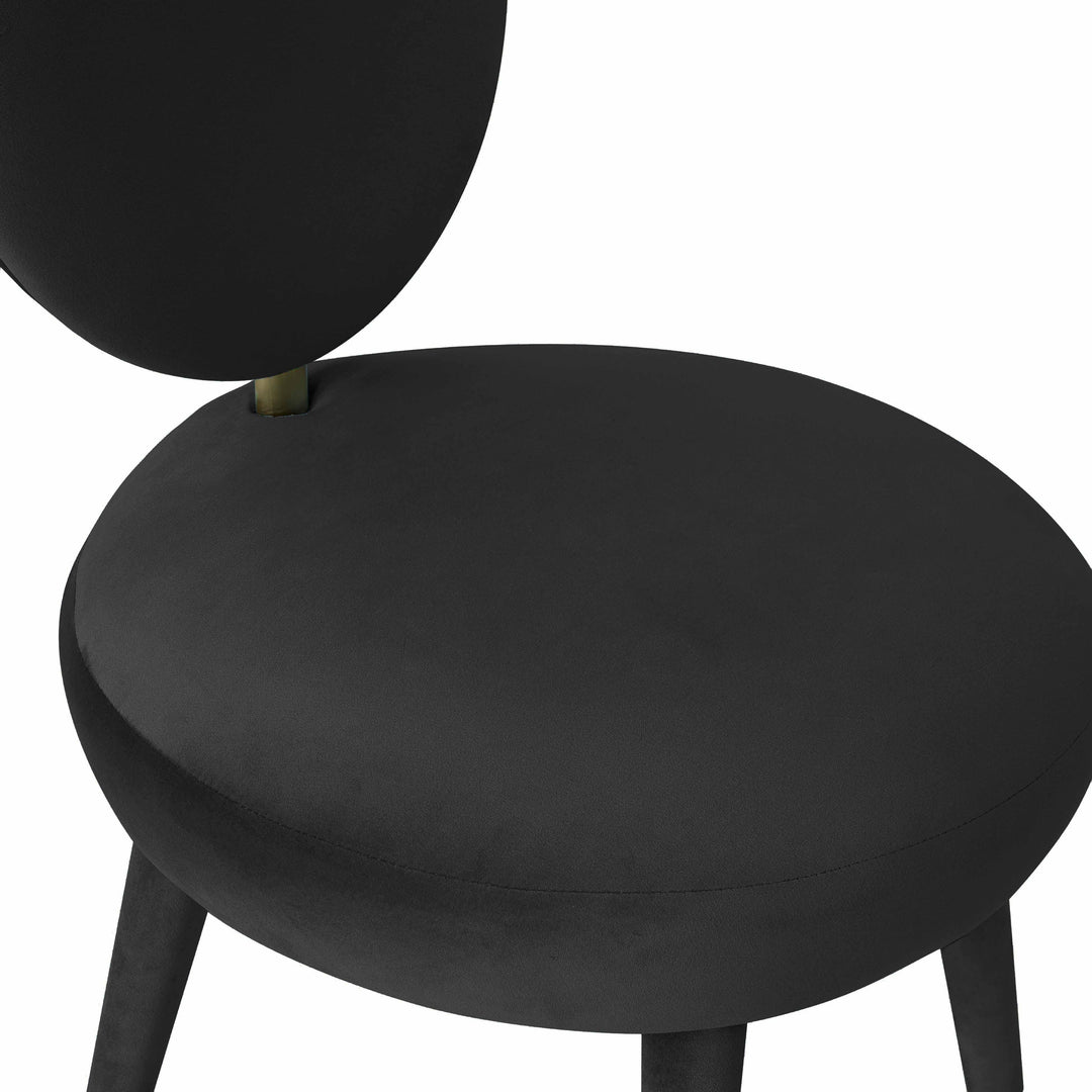 Kylie Black Velvet Dining Chair