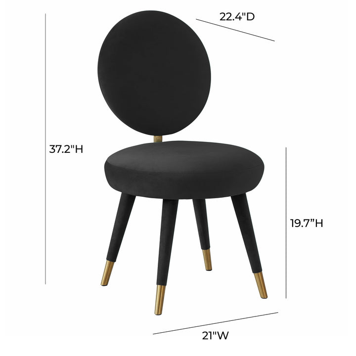 Kylie Black Velvet Dining Chair