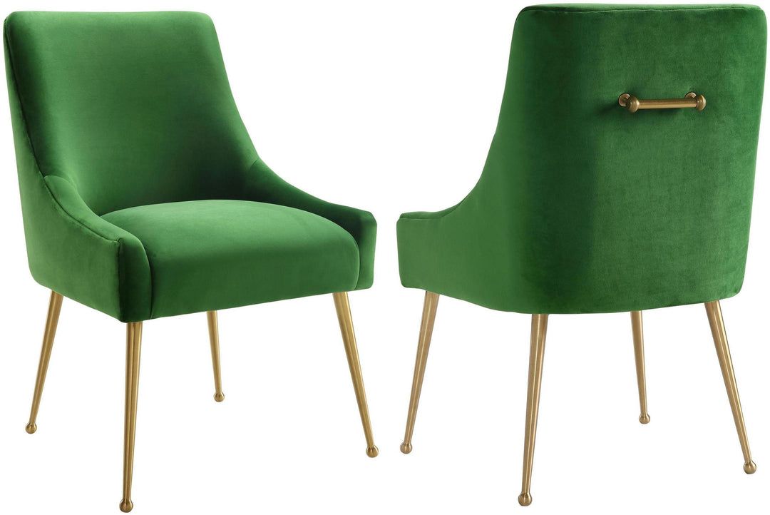 Beatrix Green Velvet Side Chair