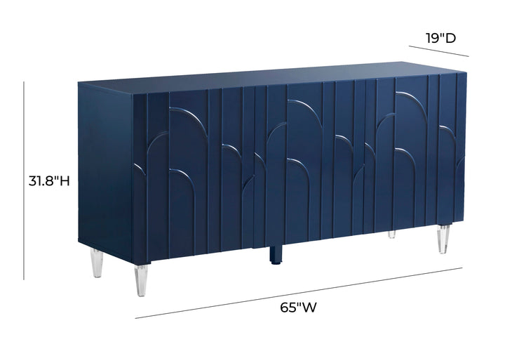 Deco Blue Lacquer Buffet