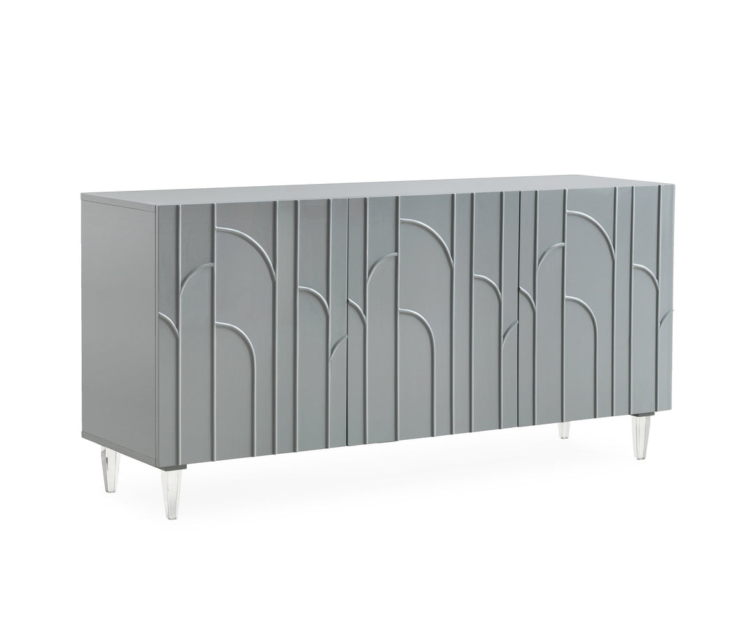 Deco Grey Lacquer Buffet