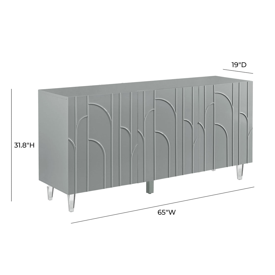 Deco Grey Lacquer Buffet