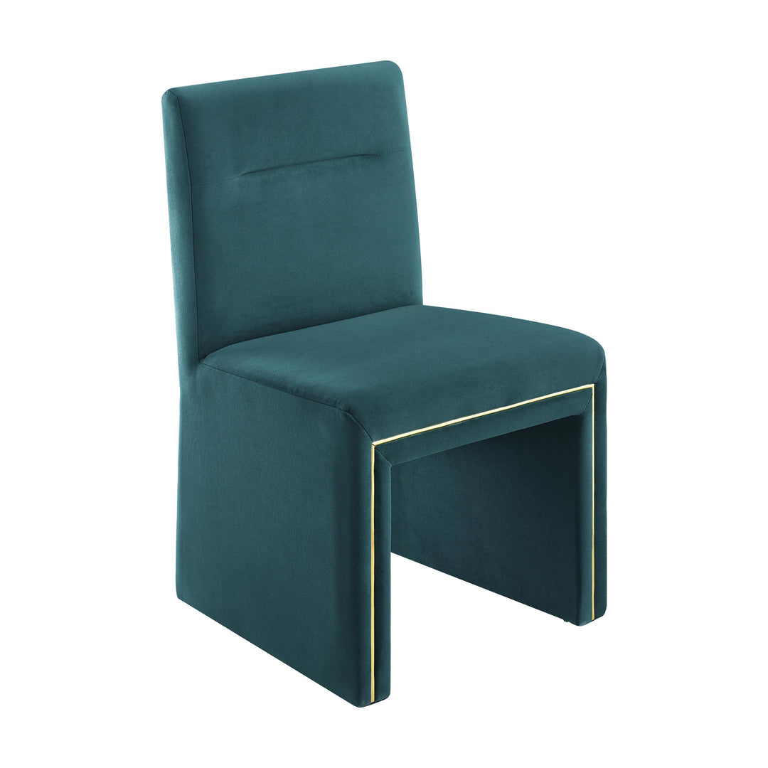 Jaffa Teal Performance Velvet Dining Chair