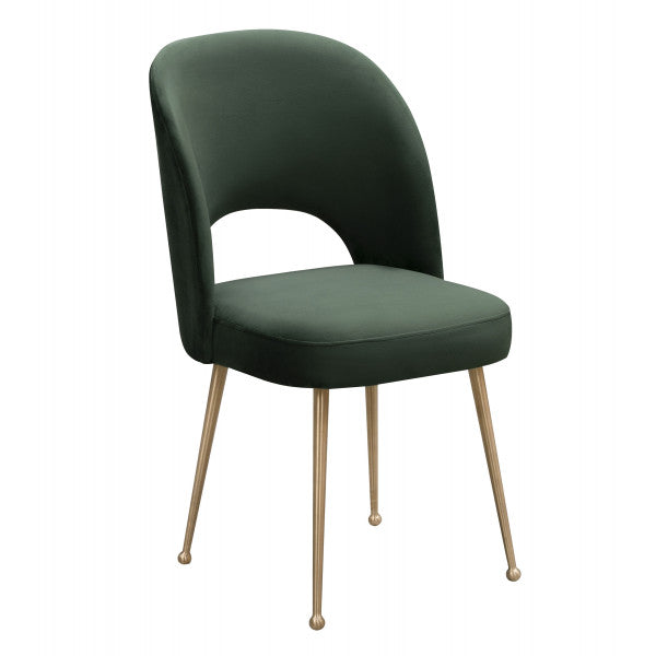 Swell Forest Green Velvet Chair