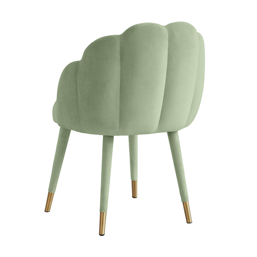 Gardenia Moss Green Velvet Dining Chair