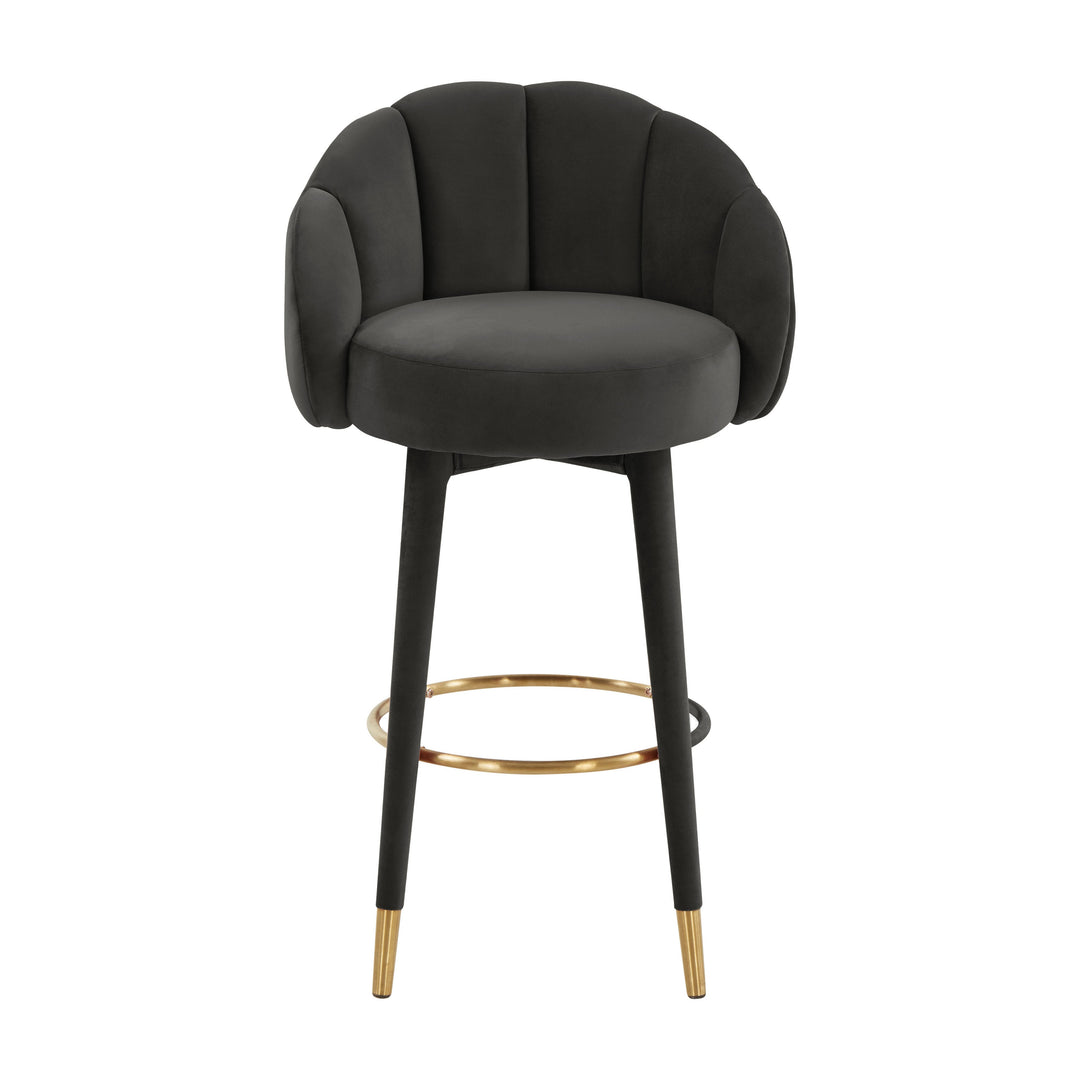 Myla Black Swivel Bar Stool