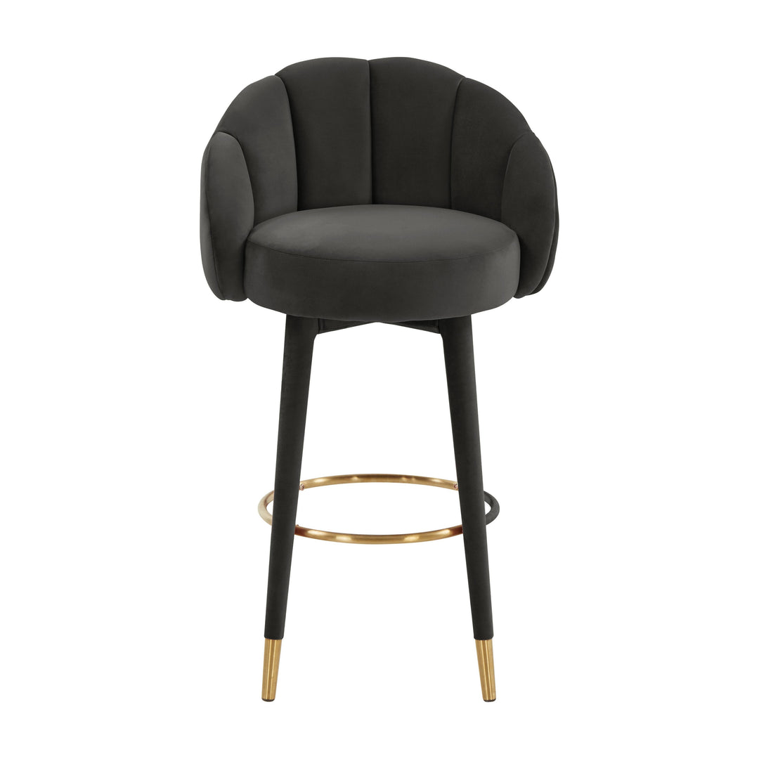 Myla Black Swivel Bar Stool