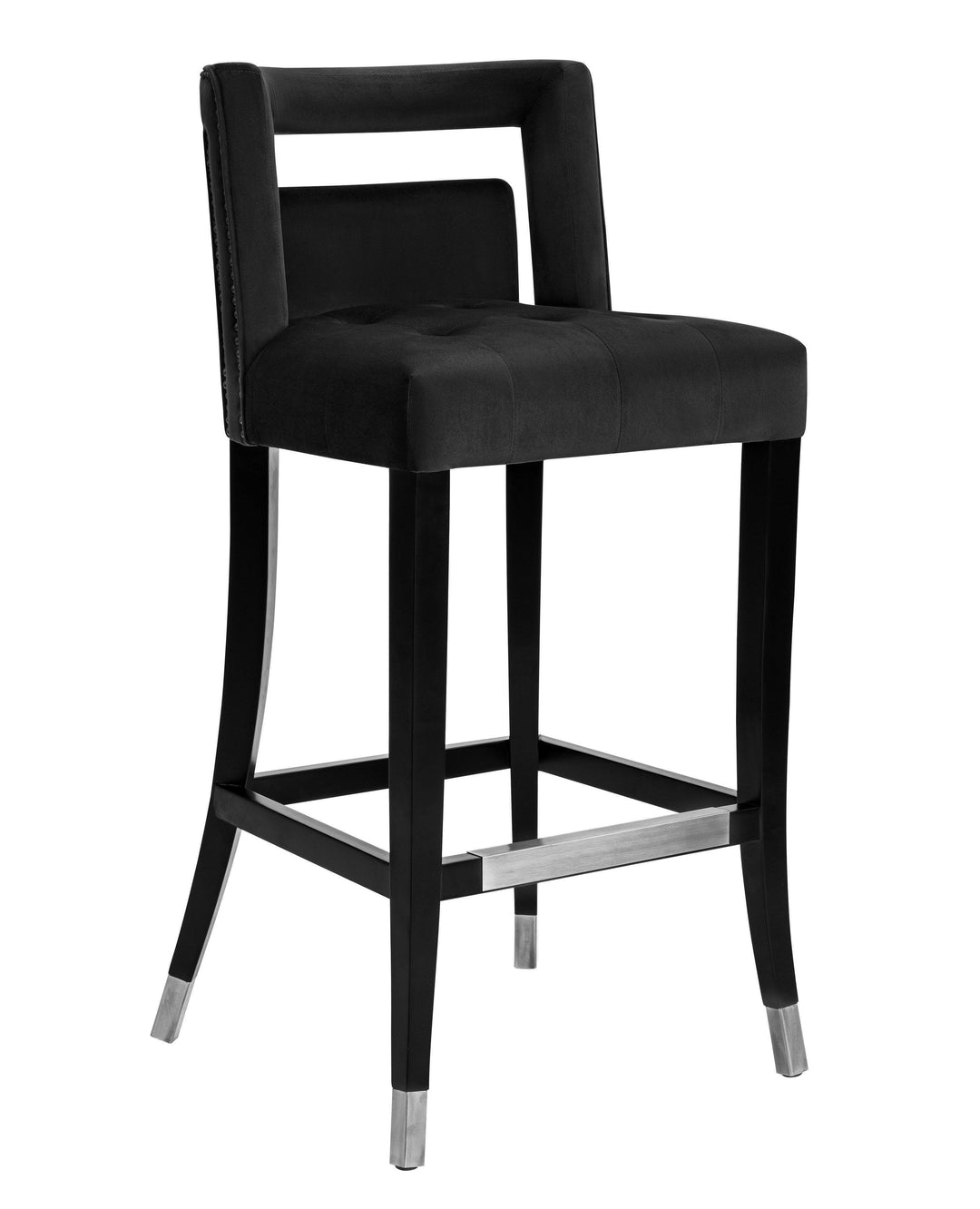 Hart Black Velvet Counter Stool