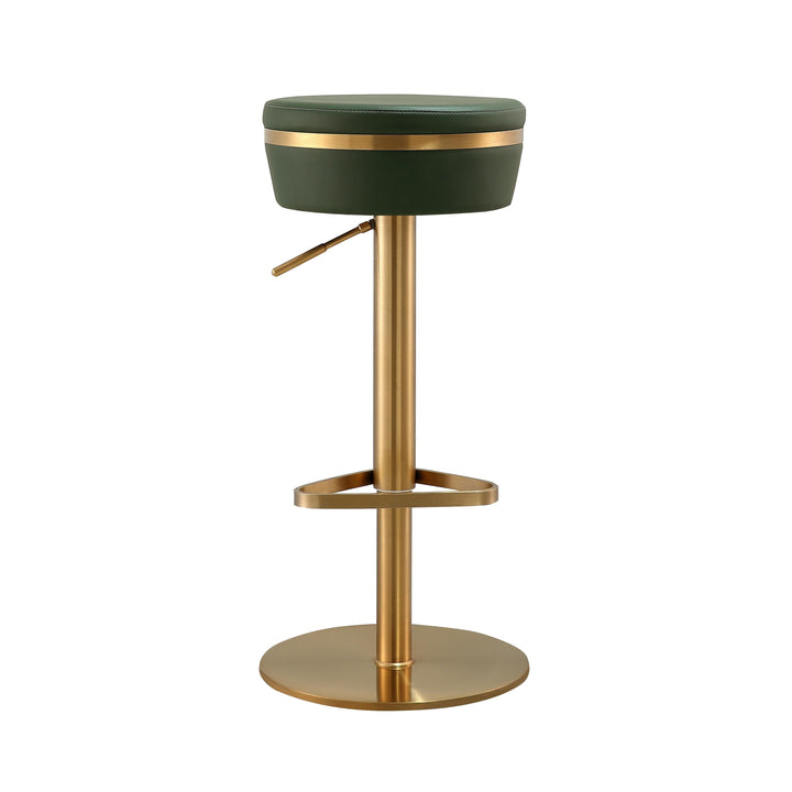 Astro Malachite Green and Gold Adjustable Stool