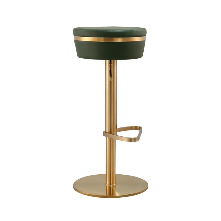 Astro Malachite Green and Gold Adjustable Stool