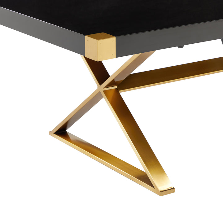 ADELINE BLACK LACQUER DINING TABLE