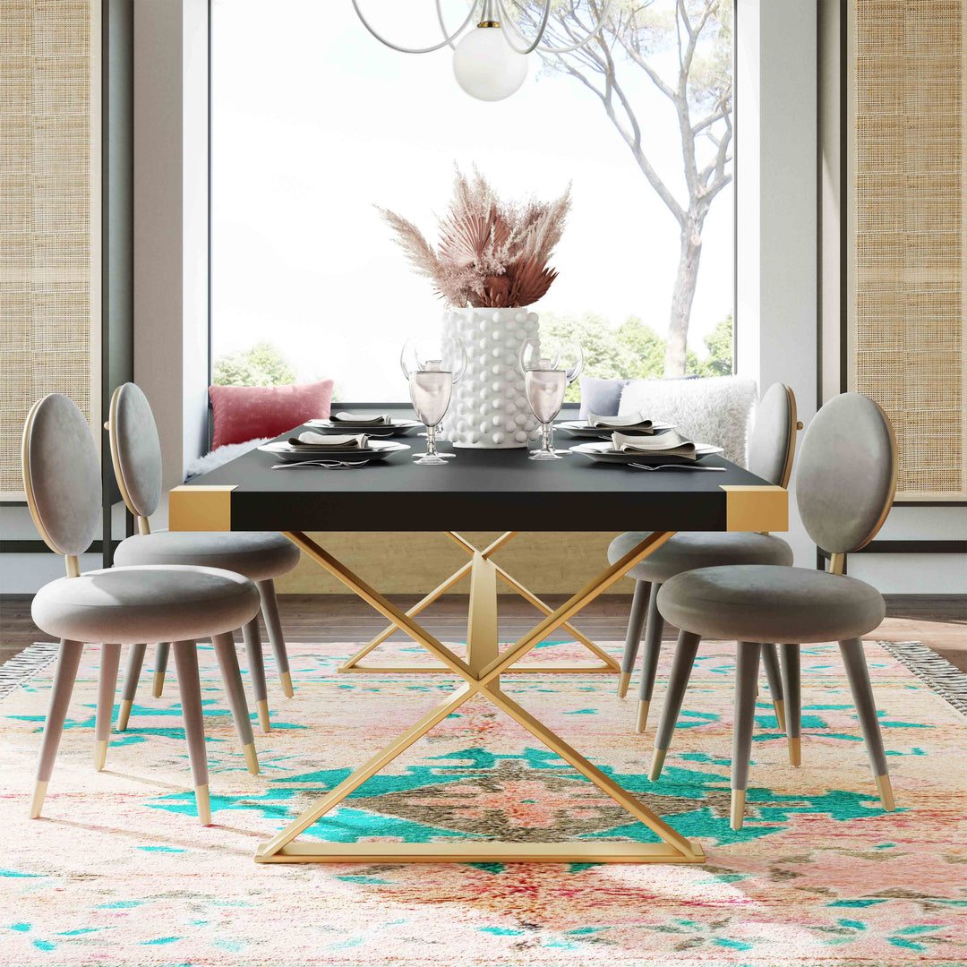 ADELINE BLACK LACQUER DINING TABLE