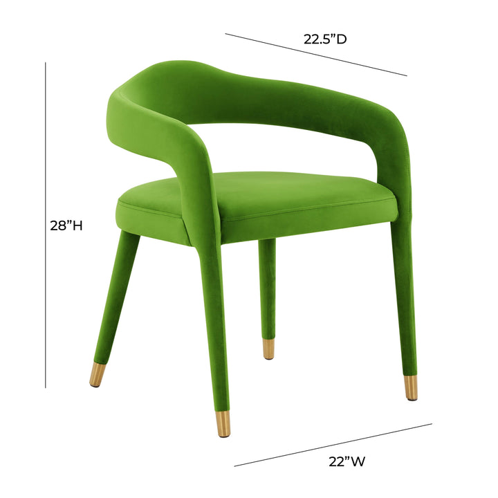 Lucia Green Velvet Dining Chair